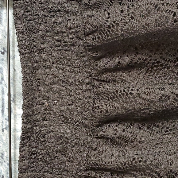 5/$30 🎀 Dream Out Loud | Boho Goth Lolita Black Lace Ruffled Skater Skirt - Picture 6 of 9